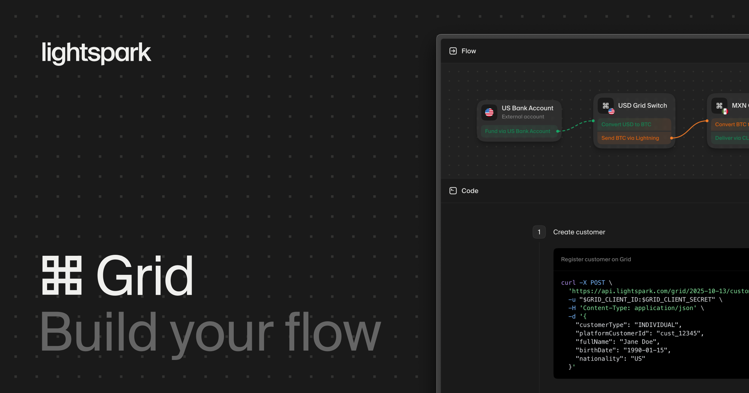 Build your flow - Grid API Documentation